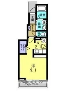 フランミナミ久留米【1階】の間取り