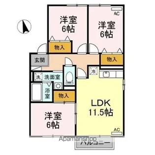 プチ・ヴィラージュ B【2階】の間取り