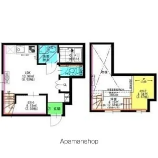 城とさくらのエスプレッソ【101号室】の間取り