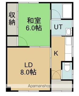 西川アパート(ニシカワアパート)【1-右号室】の間取り