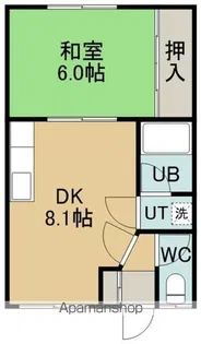 コーポ花園(コーポハナゾノ)【201号室】の間取り