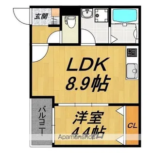 LE COCON 清須Ⅱ【303号室】の間取り