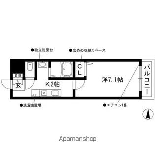 プリムローズマンション【2階】の間取り