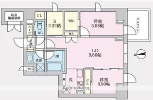 タスキプライムテラス後楽園【602.号室】の間取り