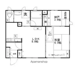 メゾンセキネ【1階】の間取り