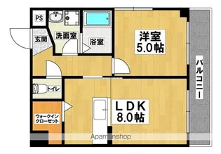 リトゥール深井【1階】の間取り