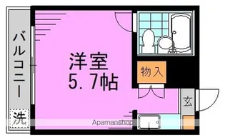 サン・フル中野富士見町【106号室】の間取り