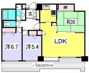 井口台パークヒルズ壱番館【8階】の間取り