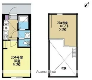 ソラーレ横浜反町【2階】の間取り