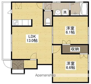 メゾンクレール【1階】の間取り