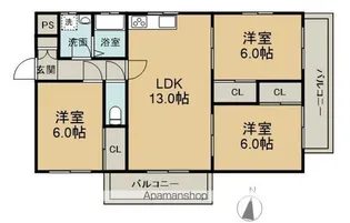メゾン旭園【201号室】の間取り