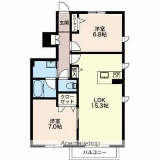 メゾン芝宮【1階】の間取り