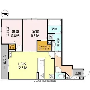 LIBERTY ISLAND【203号室】の間取り