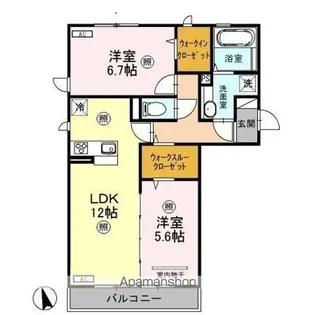 アリエス【2階】の間取り