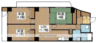 パークプラザ新光【602号室】の間取り