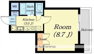 ミラージュ大津京【905号室】の間取り