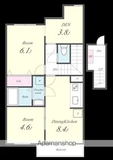 アジュールA【2階】の間取り