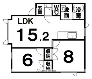 エンヂェルハイツ【1階】の間取り
