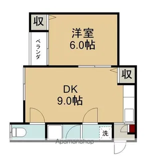 ガーデンハイツ万代(ガーデンハイツバンダイ)【105号室】の間取り