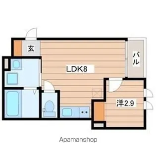 プルミエールJINNO【1階】の間取り