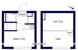 ミニマリズム赤坂【201号室】の間取り