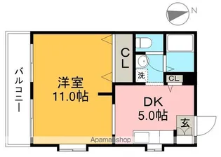 ヴィラファイン七里【3階】の間取り