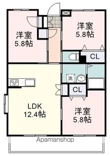 プランドール葵【1階】の間取り