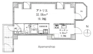 モンテヴェルデ神楽坂弐番館【6階】の間取り