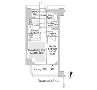 パークフラッツ渋谷神山町【7階】の間取り