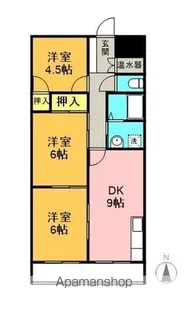 ファミールうすずみ【3階】の間取り