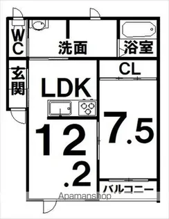ステラコート【202号室】の間取り