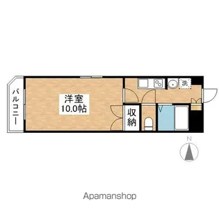 グレースシャトー【203号室】の間取り