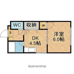 ジョンズフラット【103号室】の間取り