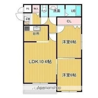 ミユ港町3丁目【3階】の間取り