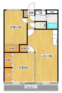 ユーミーはやま壱番館【202号室】の間取り