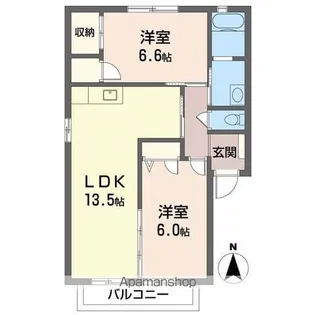ダイヤモンドハイツ【203号室】の間取り