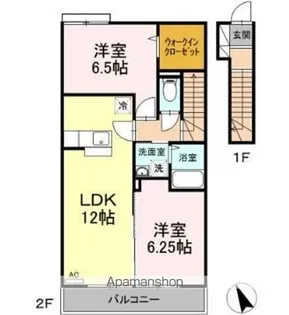 東京都立川市砂川町4丁目【アパート】の間取り
