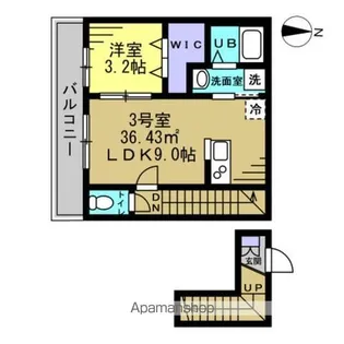 チェリーブルーム豊四季【2階】の間取り