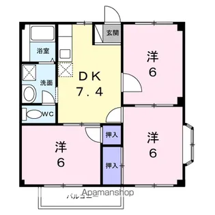 木下パークハイツ【1階】の間取り