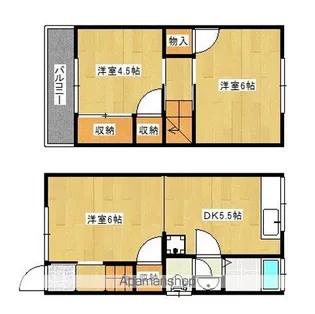 組坂ビル№1【C号室】の間取り