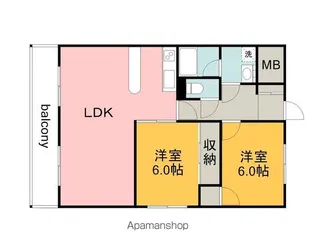 PALAZZO HASHIMOTO 1ST【103号室】の間取り