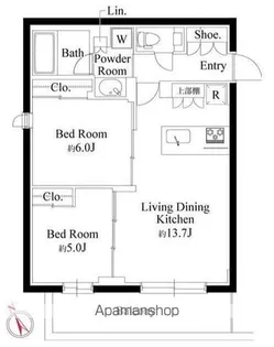 ラヴィエール千駄ヶ谷プレミアムレジデンス【3階】の間取り