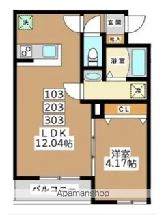 ミリアビタ長洲【3階】の間取り