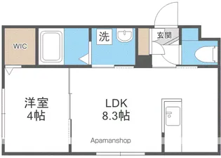LIEN KITAHIROSHIMAⅢ【205号室】の間取り
