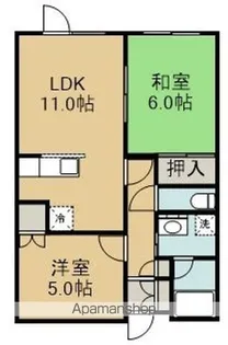 ガーデンパレス松陰【201号室】の間取り