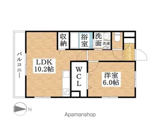 グローバル ガーデン【201号室】の間取り