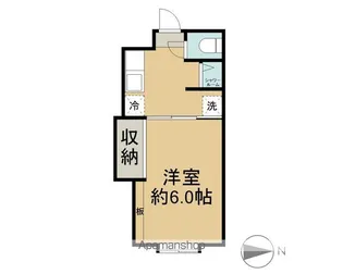 カルチェラタン・アパートメント【104号室】の間取り