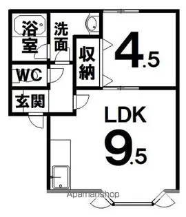 ハイツ節栄【102号室】の間取り