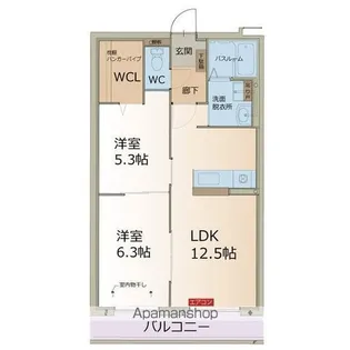 MARK&TWO【2階】の間取り