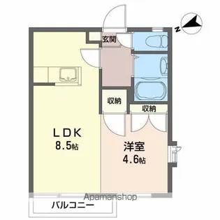 グリーンヒルズC【2階】の間取り